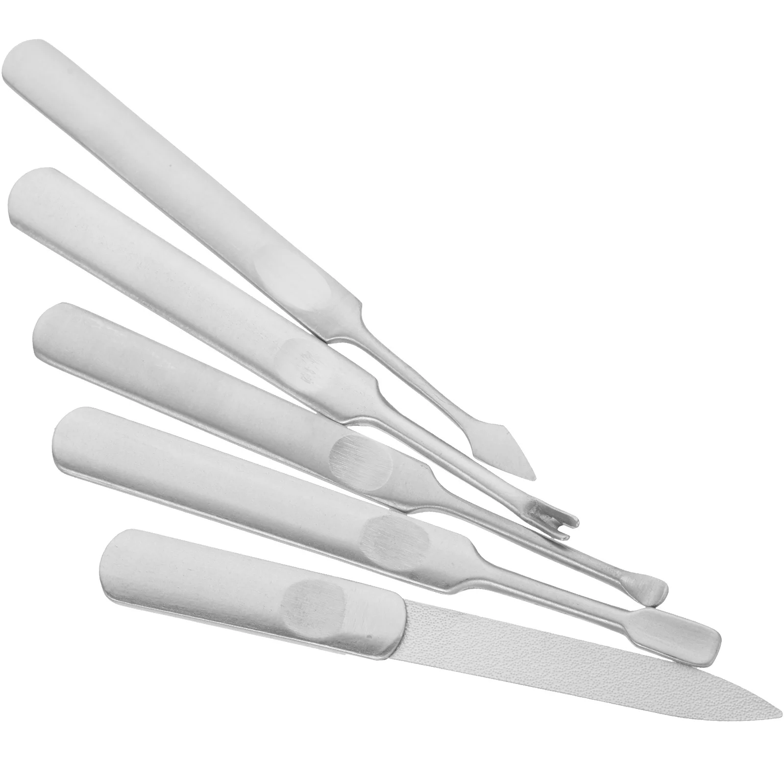 5 pezzi kit per toelettatura unghie in acciaio inossidabile resistente set manicure pedicure set detergenti per cuticole regalo per uomo donna kit per toelettatura unghie