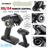 DUMBORC 2.4GHz 6CH Remote Control X4 X6 Transmitter 3.3-12V X6FG/X6DCG Receiver for 1/8 1/10 Axial SCX10 D90 RC Crawler Car Boat