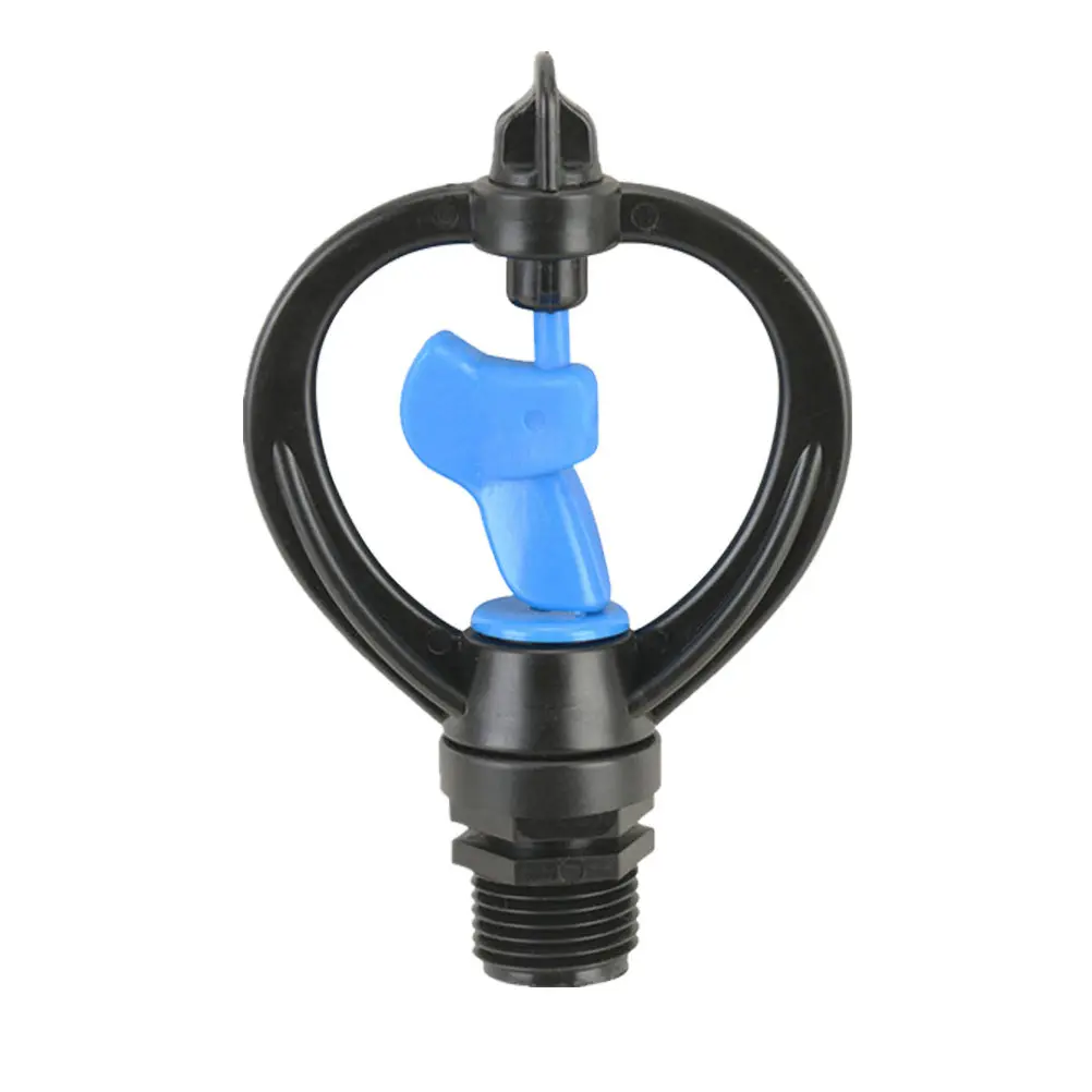 Plastic 360 Degrees Rotary Irrigation Sprinkler Heavy Duty Garden Lawn Landscape Greenhouse Spray Black Stable Durable