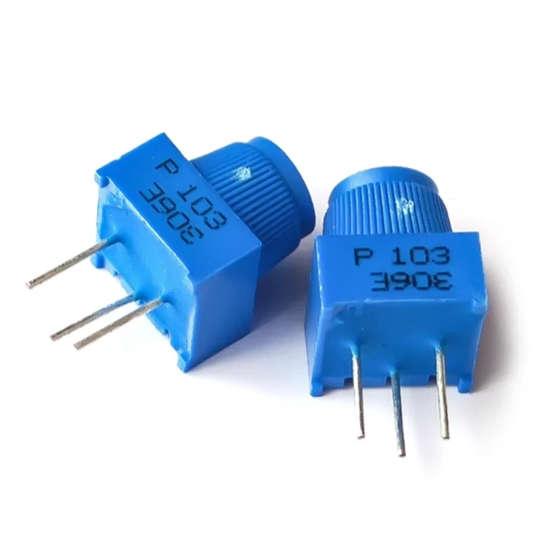 20pcs 3386P-1-103 Top Adjustable Potentiometer with Cap 1/10/50/100K Direct Insertion Precision Adjustable Potentiometer  10%