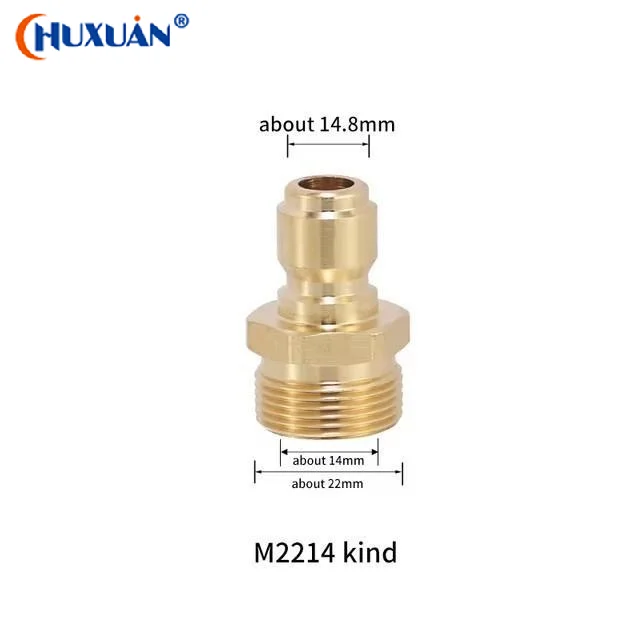 [Q]Quick Plug Washer Brass Pressure Release Connector M22 15 Female 1/4 Male Pair Hose Inch Adapter Gar