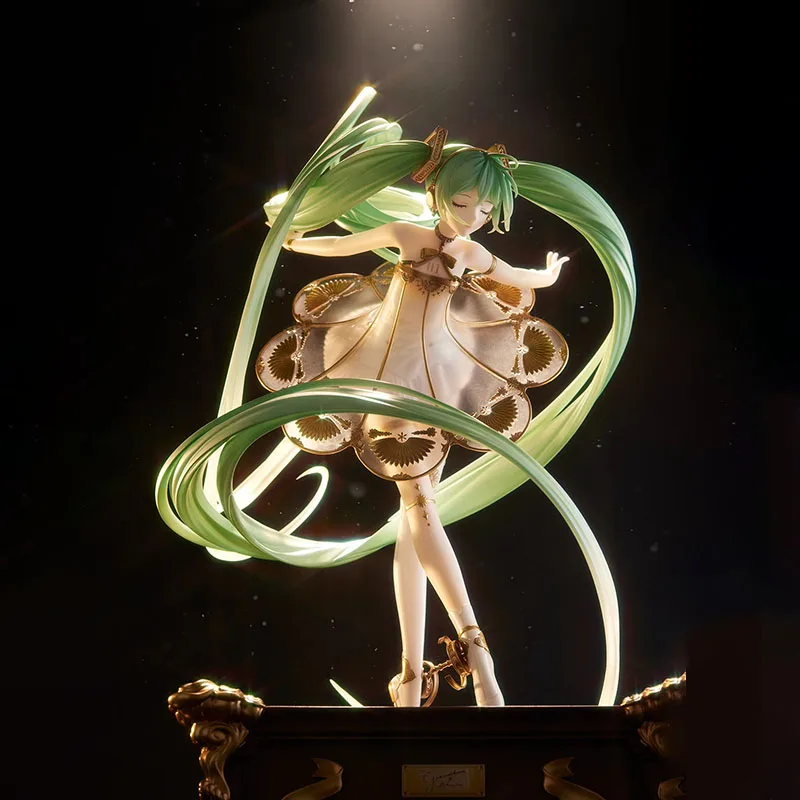 

30cm Hatsune Miku 5th Anniversary Symphony Phonograph Collectible Model Desktop Ornament Room Decoration Adult Kids Toy Gifts