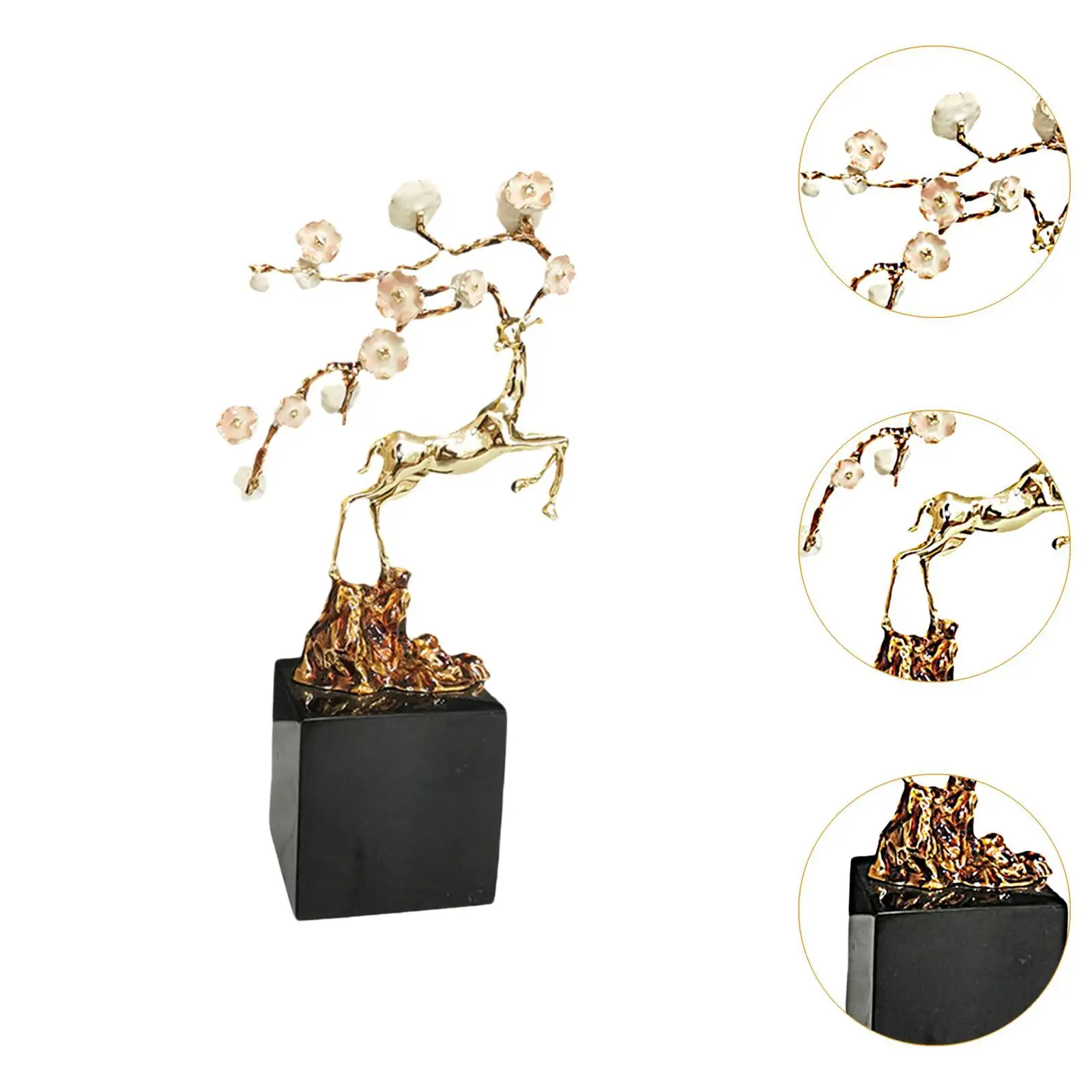 Reindeer Figurines Modern Funny Deer Statue for Bookshelf Office Bedroom
