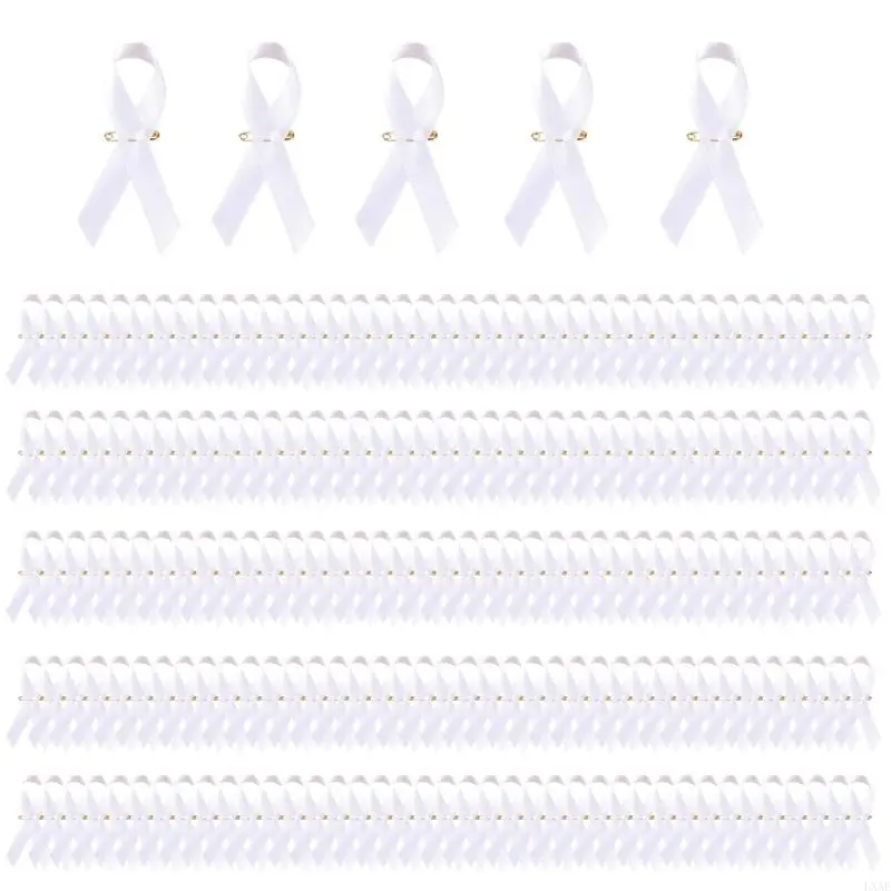 200 Pack Ribbon Pins Social Cause Ribbons Nonprofit Event Accessories for Charity Event Elegant and Easy to Wear Designs