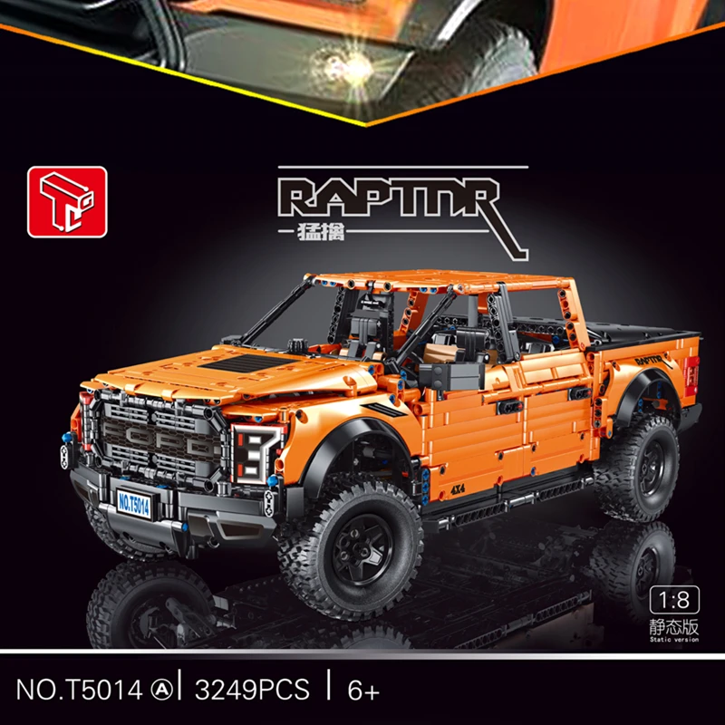 Hohe-Tech T5014 3249PCS Ford Raptors F-150 Pick-Up Truck SUV Auto Modell Gebäude Ziegel Blöcke MOC spielzeug Weihnachten Geschenk 42126