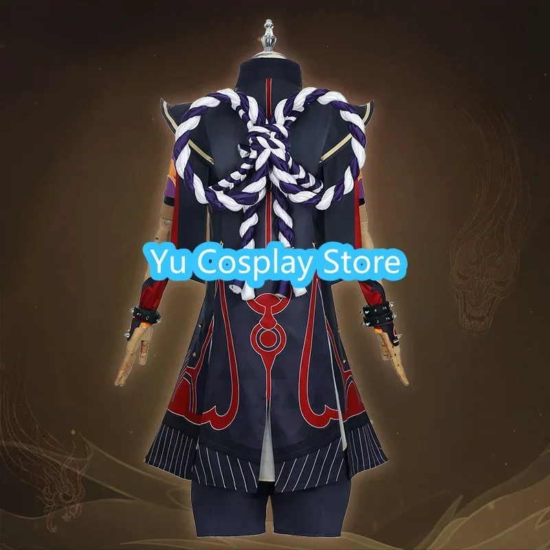 

Yu-Cosplay Game Genshin Impact Atataki Itto Cosplay Costume Fancy Combat Uniforms Full Set Halloween Party Role Play Clothing