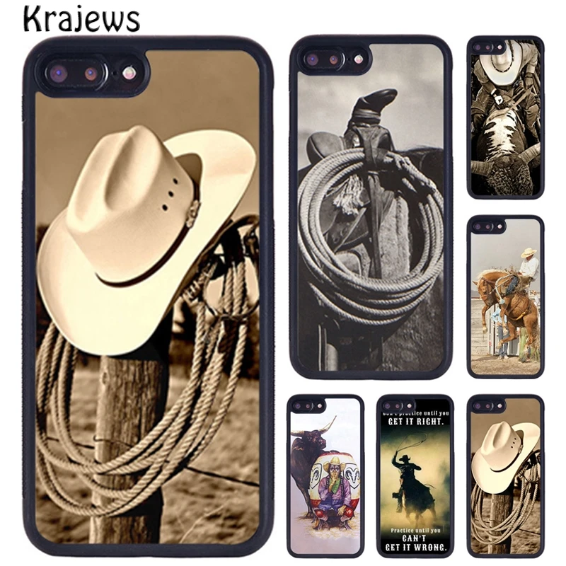 Krajews Cowboy Lasso Extreme Sport Phone Case For iPhone 16 15 14 X XR XS 11 12 mini 13 Pro MAX Plus cover shell coque