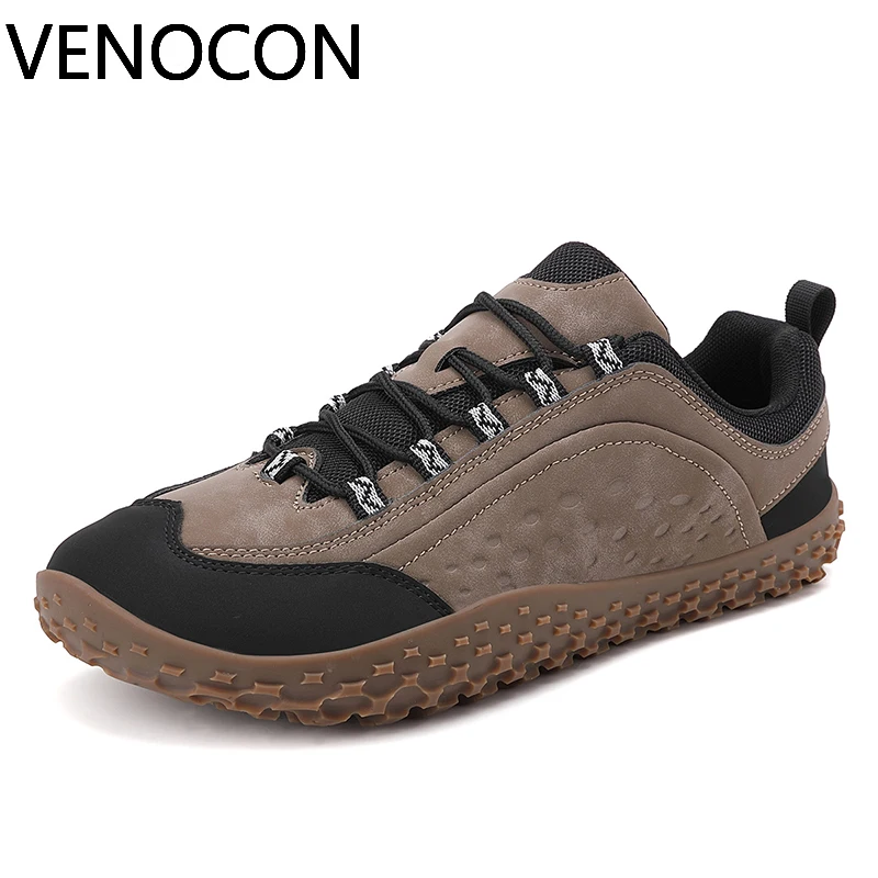 VENOCON Minimalist Barefoot Ground Feel Stylish Style Wide Toe Box Less Stack Height Walking Hiking Trail Shoe Footwear Sneakers