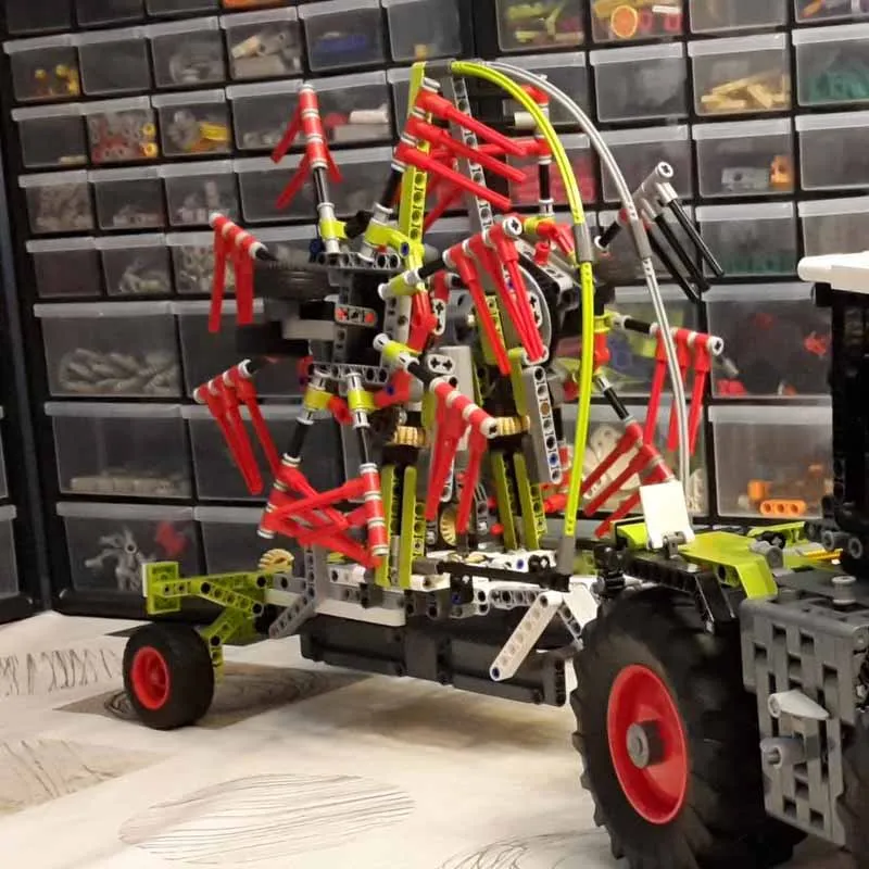 Tipper Trailer Tractor 5000 Flatbed Model X-Type Disc Harrow Tractor 760PCS Building Block Toy MOC-8165 Christmas Gift