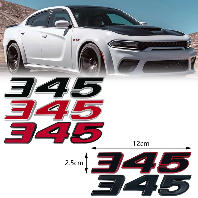 3D Metal 392 345 6.4L 5.7 Logo Car Sticker Emblem Badge Decals Auto Tail For Dodge HEMI Ford Audi Toyota Honda Jeep Accessories view 5