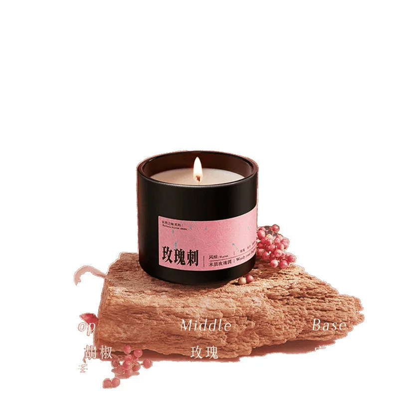 شمعة معطرة بخلاصة نباتية - ديكور منزلي لغرفة النوم على مدار 24 ساعة مع زيوت عطرية، عطر طبيعي للاسترخاء والعلاج العطري