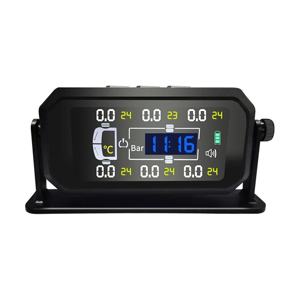 

6 Wheel Sensor Solar Tyre Pressure Monitoring Non-deformation Real-time Monitoring Wear-resistant For Caravans