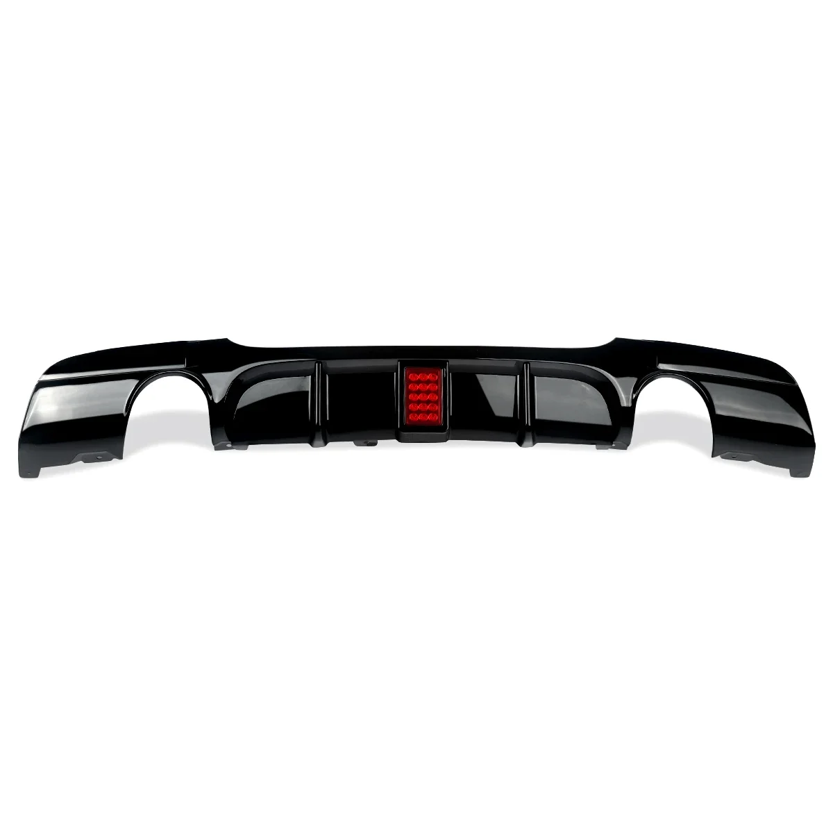 MagicKit FOR BMW 3 SERIES E90 E91 335i M SPORT REAR DIFFUSER W/ LED GLOSS BLACK 2005-2012