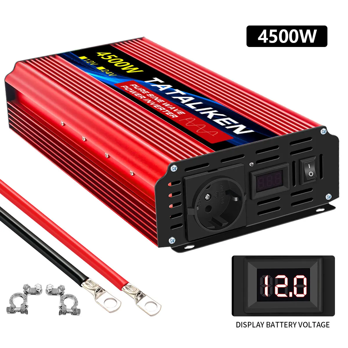 EU Buchse Reine Sinus Welle Inverter 1000 W/300 W/5000 W/6000 W DC 12 V zu AC 220 V 50 HZ Power Inverter Ladegerät Konverter Adapter