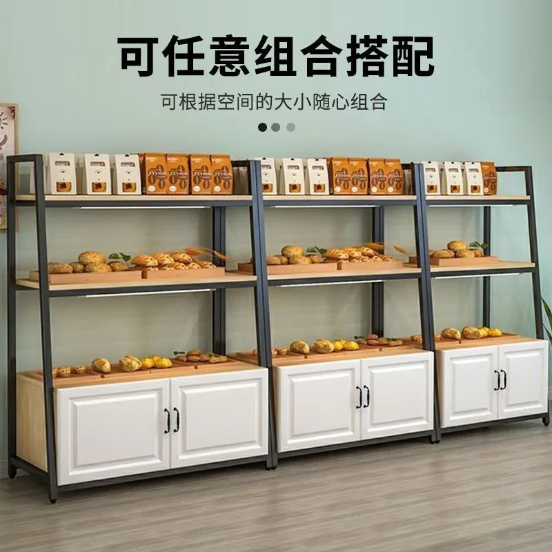 Pastry display cabinet shelves Utility shelves bakery cabinets multi-level showcases bakery supermarket shelves