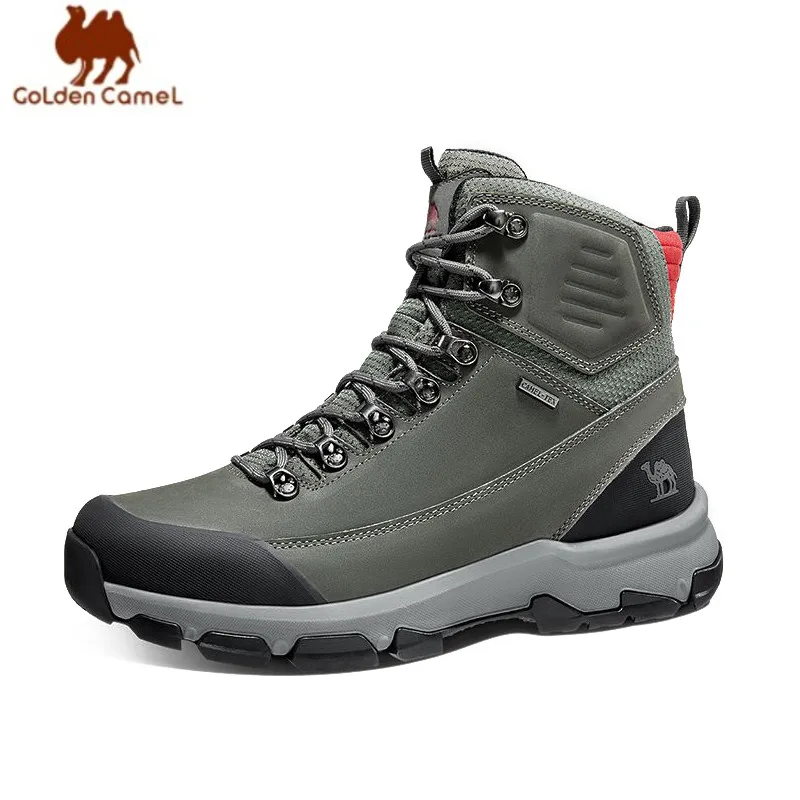 Men's Waterproof Leather Hiking Boots Tactical Trekking Shoes Autumn 2023 New Style Comfortable Outdoor Sneakers