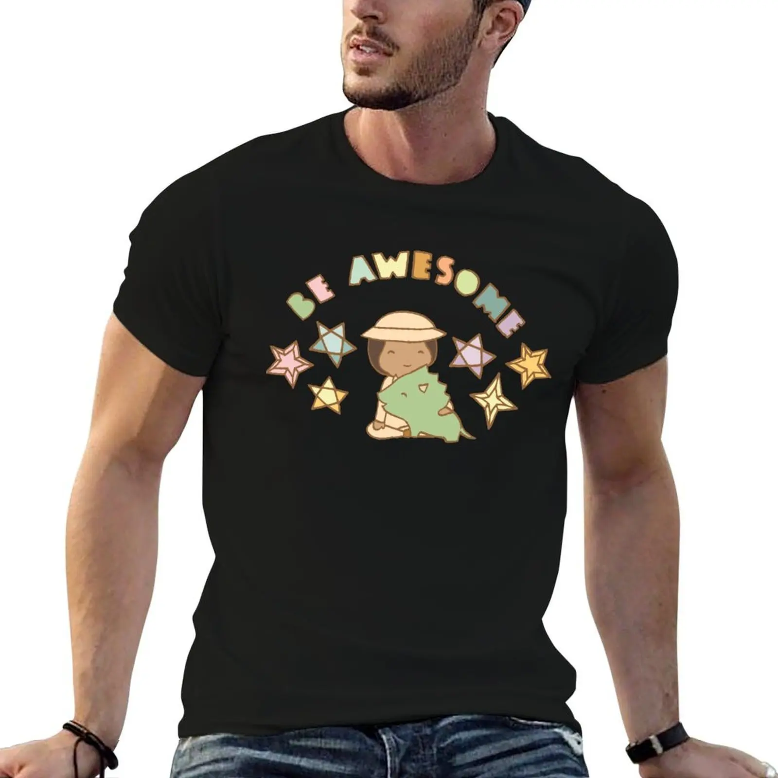 Be Awesome Girls Paleontologist Dinosaur T-Shirt Water Resistant Casual T-Shirt