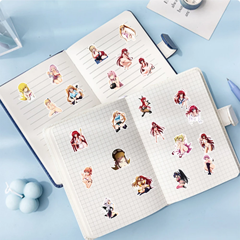 10/30/50/100pcs Hentai Sexy Girl Anime Stickers Waifu Decals Adult Toys DIY Laptop Car Wall Fridge Phone Waterproof Sticker Pack