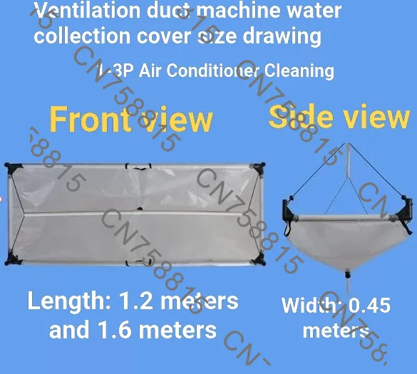 No Disassembly Cleaning Accessory，Transparent Thickened Waterproof Air Conditioner Duct Cleaning Water Catching Bag