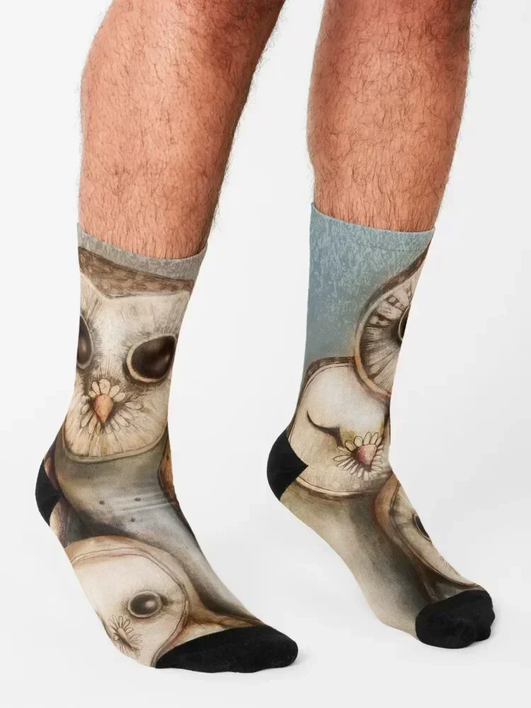 three wise owls Socks cotton anti-slip sports stockings Stockings man Men's Socks Women's