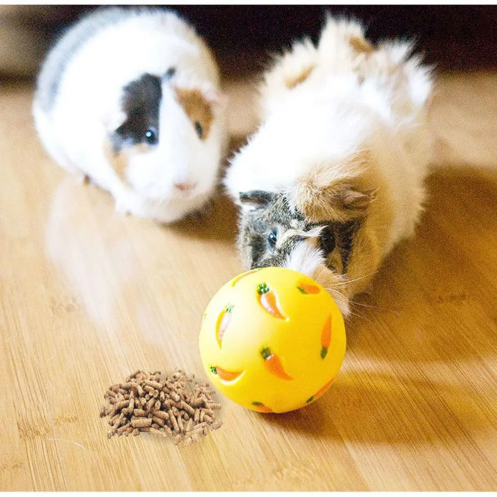 Practical Bite Resistant Rabbit Treat Ball Interactive PVC Rabbit Tumbler Ball Small Pet Slow Feeder For Kitten