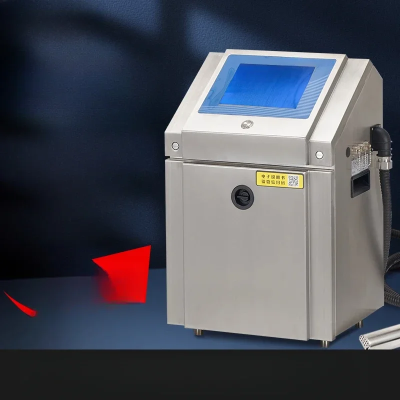 طابعة نافثة للحبر ذات طابع صغير لتاريخ الإنتاج ورمز الاستجابة السريعة - آلة ترميز خط التجميع الأوتوماتيكية للبيض والزجاجات والأغطية