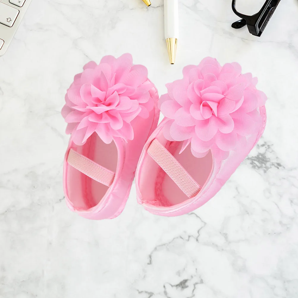

1Pair Baby Girls Crib Lace Shoes Non-Slip Soft Sole Newborn Infant Toddler Pink Size 11 Elegant Design Baby Girls Shoes