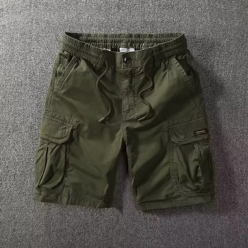 Ice Silk Men's Shorts Summer Thin Loose Casual Wash Resistant Five-Quarter Pants Quick Dry Trendy Brand Mid-Length Shorts