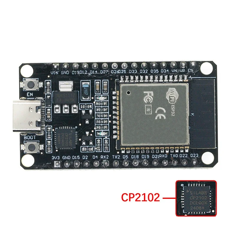 ESP32S esp32 DEVKIT V1 Wireless WiFi Development Board Micro USB Dual Core CP2102 CH340 Type-C view 2