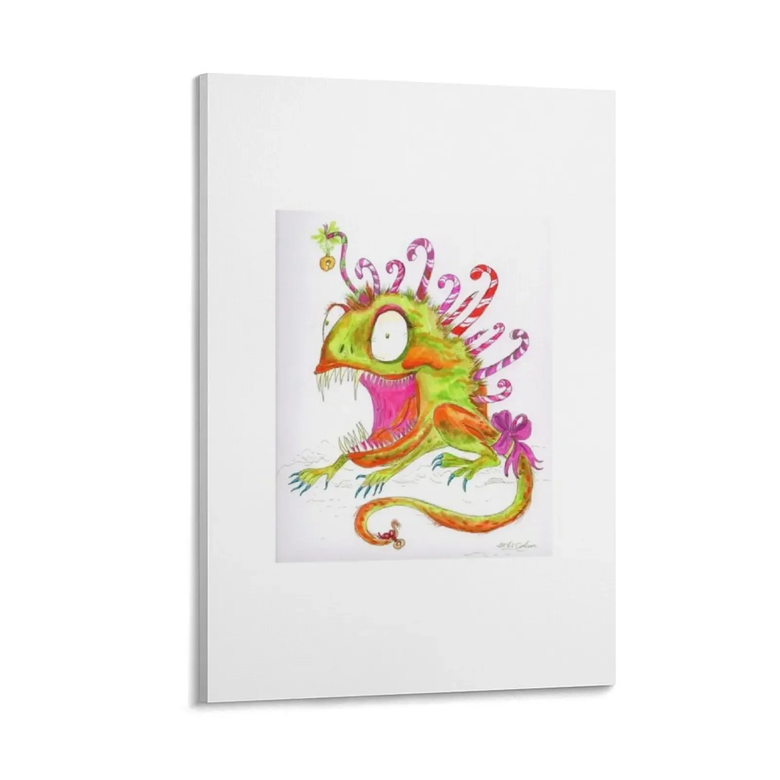 

Excitable Candycane Monster Canvas Painting anime figure room decorations Decorative prints wall painting