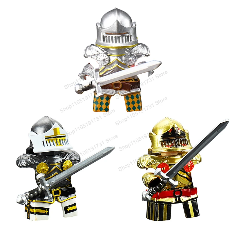 中世ゴシック騎士騎兵ビルディングブロック戦争馬アクションフィギュア剣ヘルメットアクセサリーおもちゃ子供のためのギフト