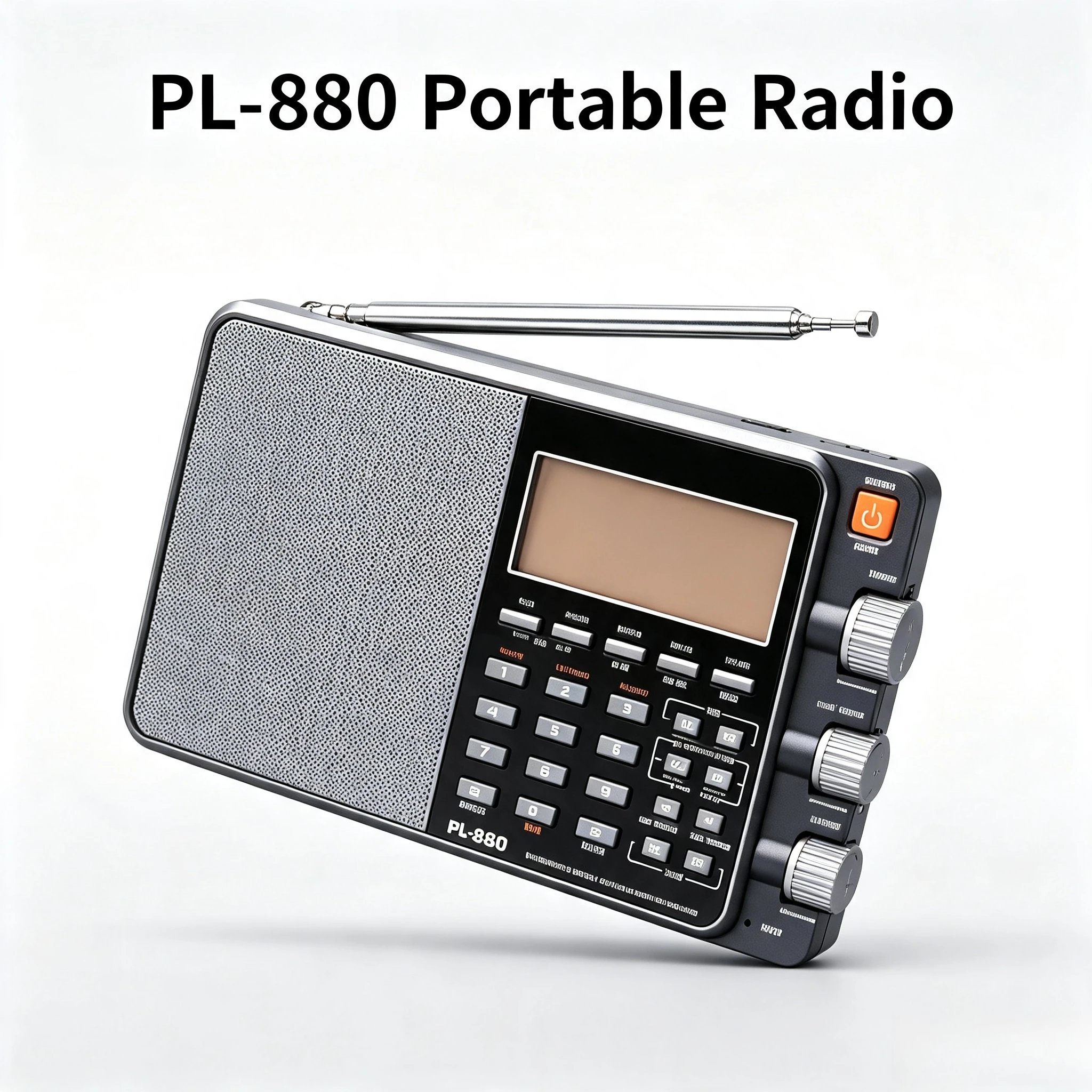PL‑880 Portable Full‑Band Digital Tuning Radio Receiver, High‑Sensitivity SSB Amateur Radio with DSP Noise Reduction