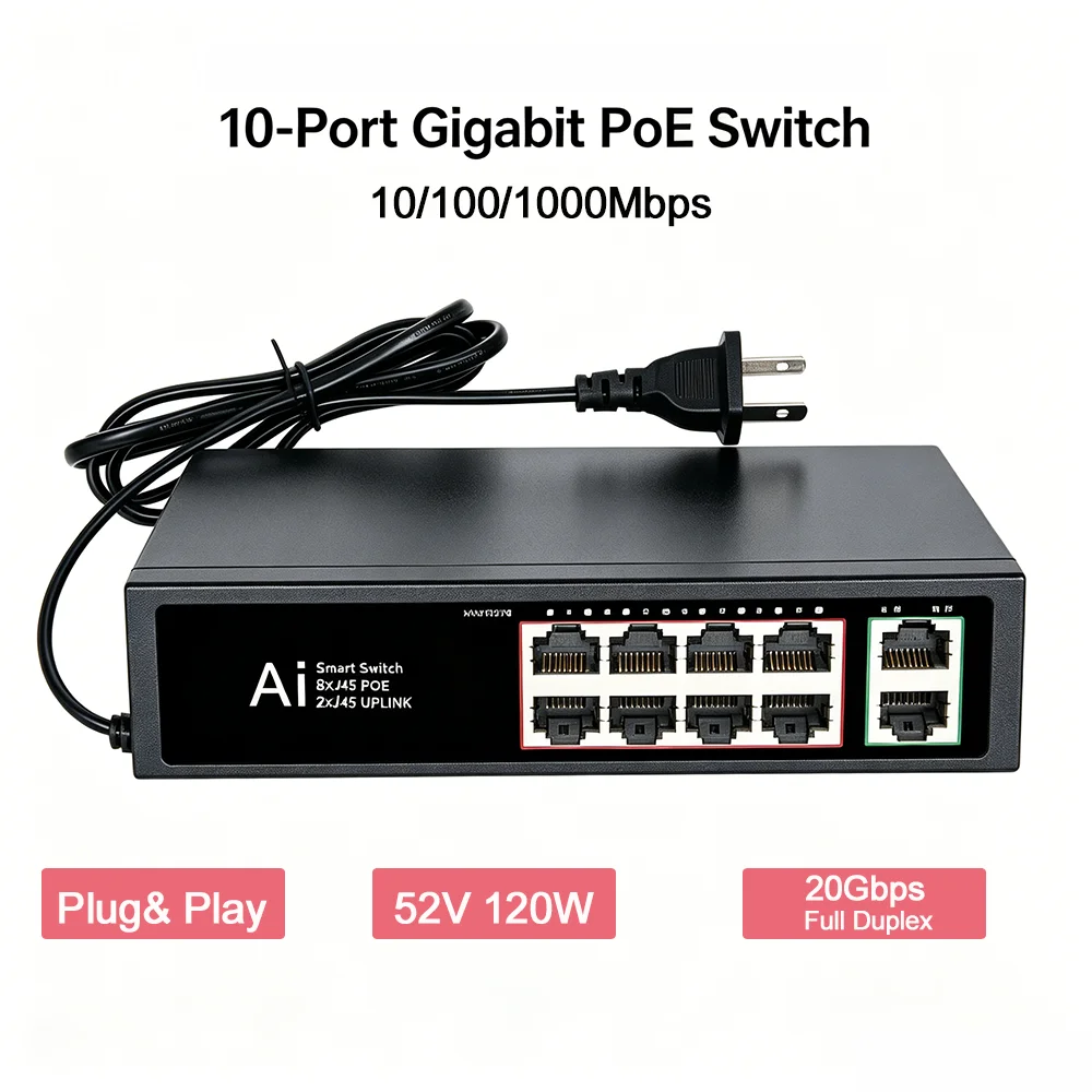 ienron-poe-スイッチ-10-6-5-ポートギガビットスイッチ-1000m-ieee8023af-at-ネットワークイーサネットスイッチワイヤレス-ap-監視カメラ用