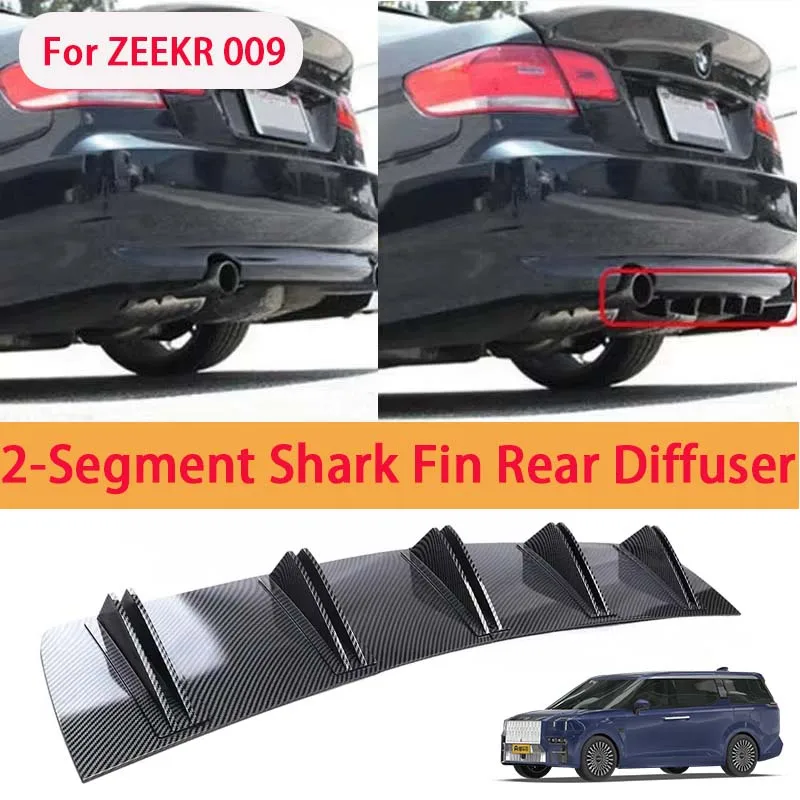 For ZEEKR 009 Shark Fin Rear Diffuser Split Chassis Spoiler Auto Aerodynamic Parts Aerodynamic Modification