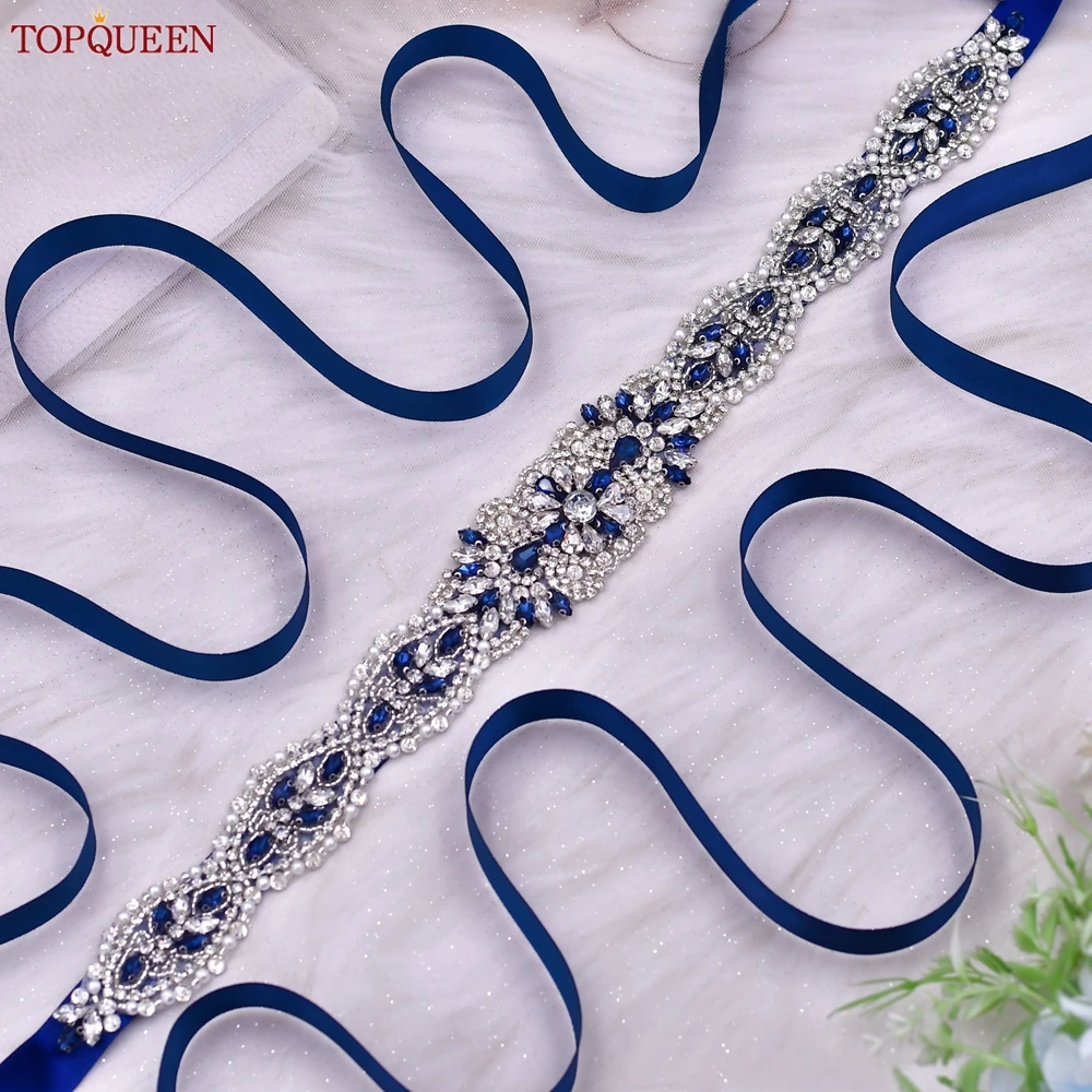 TOPQUEEN Wedding Belt Sash Jewelry Applique For Bridal Belt Bridesmaid Belt Evening Dress Waist Accessories S119-ML