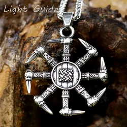 2022 NEW 2022 Stainless Steel Viking Norse Mythology Kolovrat Pendant Slavic Symbol Russia Style Jewelry Gift free shipping