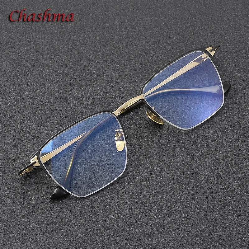 Chashma Prescription Glasses Men Elegant Optical Fashion Frames Eyewear Pure Titanium Myopia Spectacles High End Light Gafas