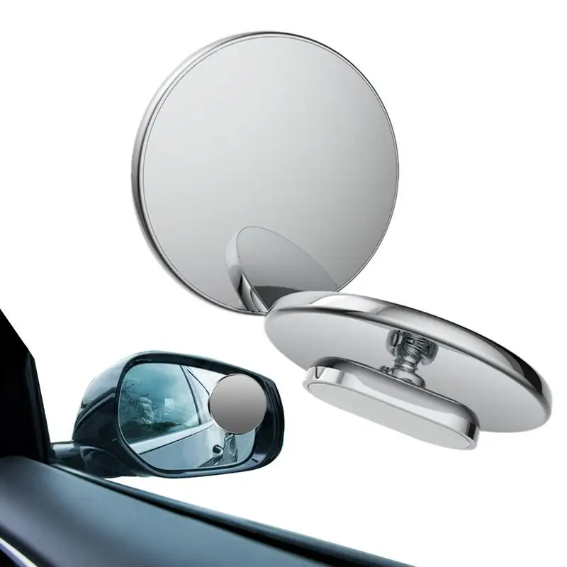 

360 Degree Car Blind Spot Rear View Mirror Wide Angle Adjustable Small Round Mirror Car Reverse Auxiliary Rearview Convex Mirror