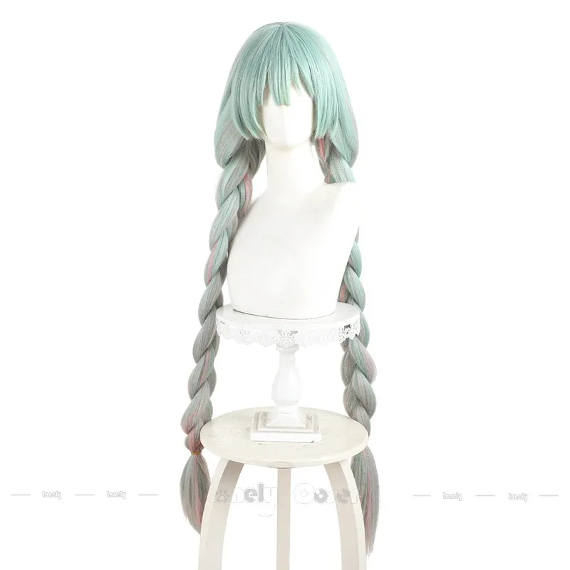 

2025 22 Wuthering Waves Phrolova Косплей Парик Голубой Зеленый Розовый Длинные Двойные Волосы с Косой Термостойкие Парики Для Женщин Девочек Fractsid