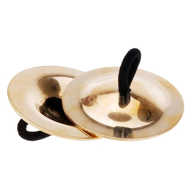 2x Cymbals Copper Finger Cymbals Percussion Dancing Props Percussion Instruments