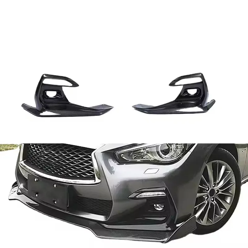 

REAL CARBON Fog Light Cover Decoration Bezel for Infiniti Q50 Sports Sedan 2018-2020