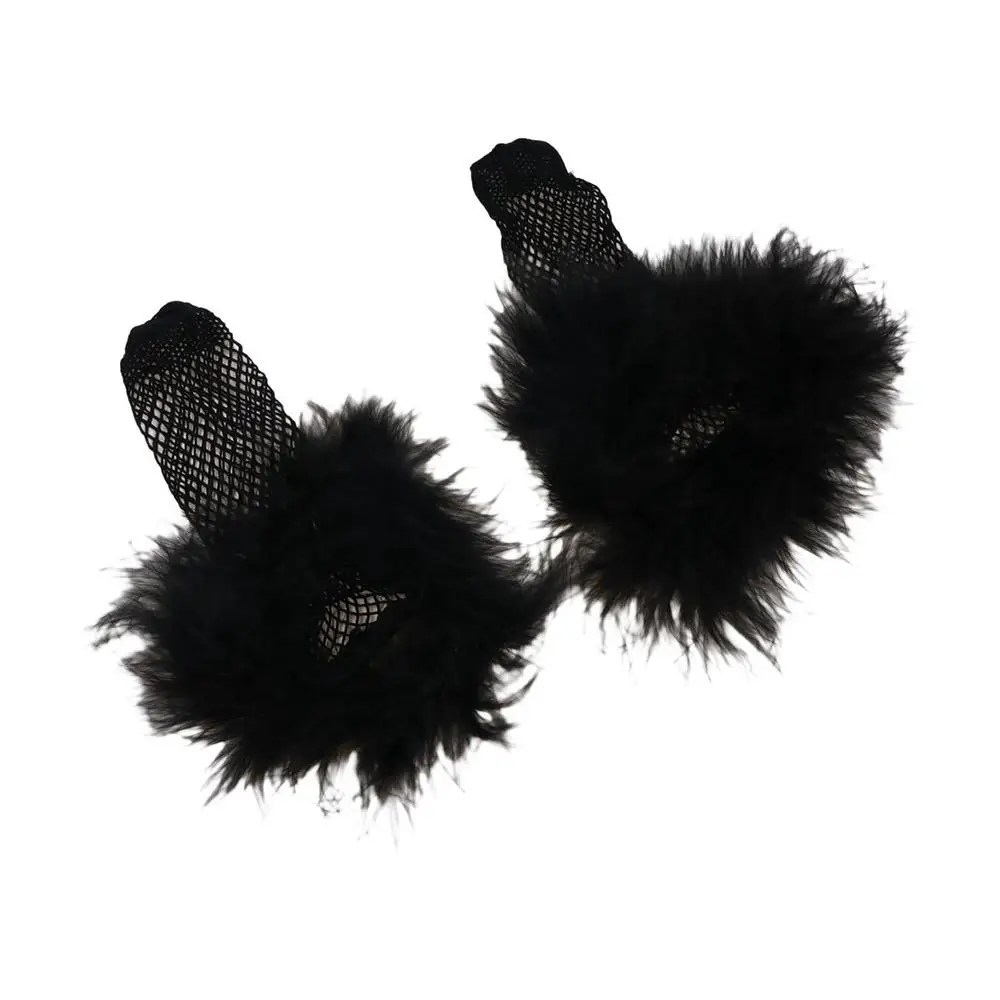 لافتة للنظر شبكة ريشة جوارب شبكية شبكة مشرق اللون الجوف خارج الجوارب المرقعة كشكش الجوارب النساء Y2K الطرف #3