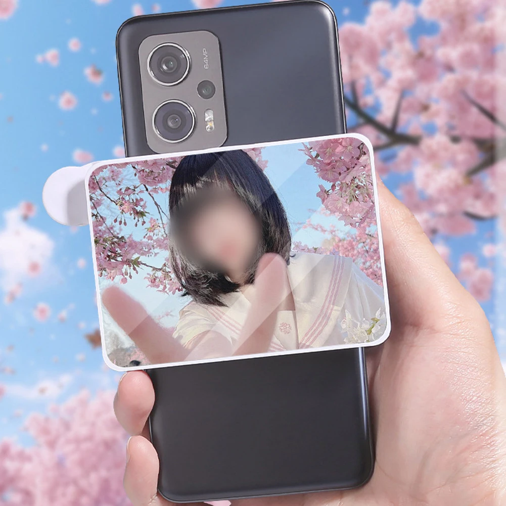 휴대용 전화 후면 카메라 셀카 미러 전화 반사 도구 여행용 카메라 미러 부착 야외 셀카 클립 키트 다목적