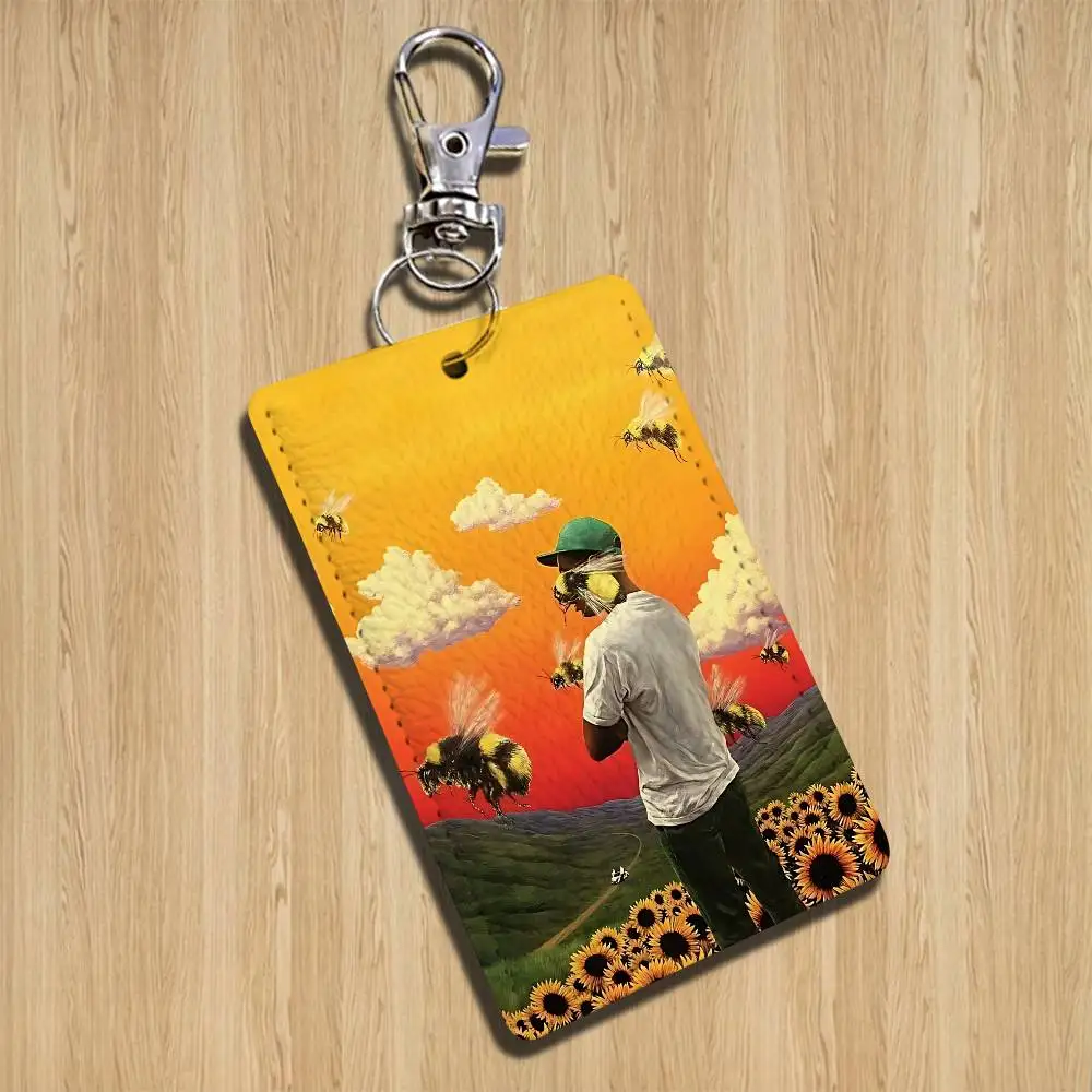 T-Tyler Chromakopia Creator Cartoon Singer Anime Card Keychain Fashion Pendant Bag ID Door Card Case Bus Card Cute Adult