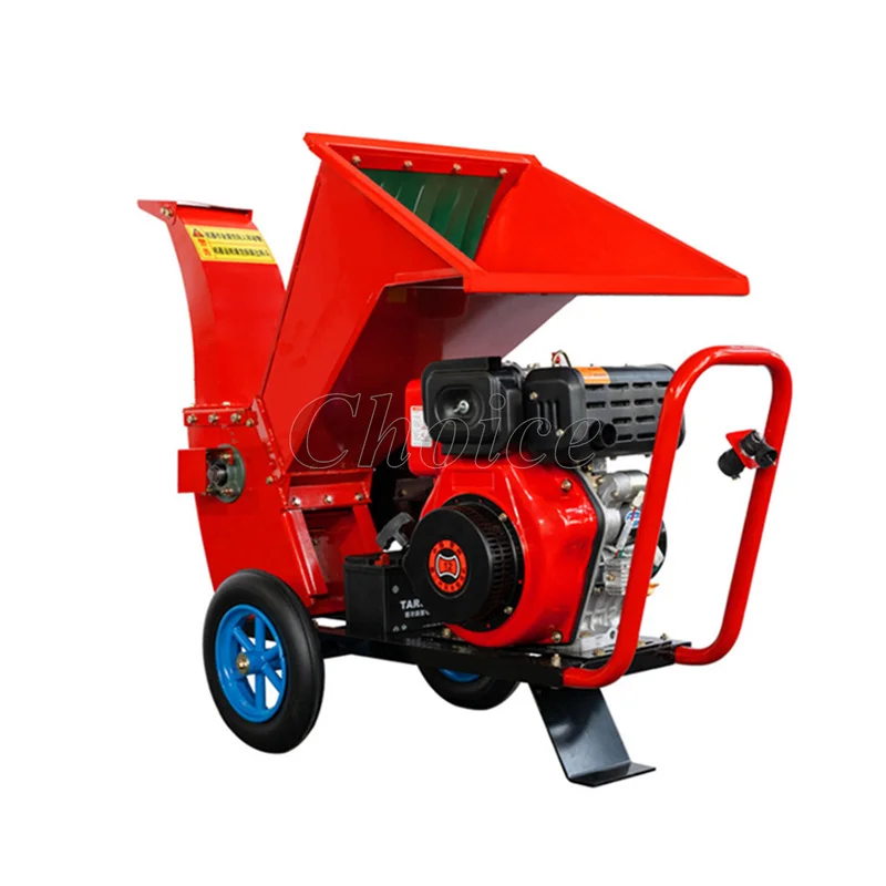 Diesel Engine Wood Chip Branch Crusher Machine Sawdust Wood Chopper Chipper Tree Crushing Machine