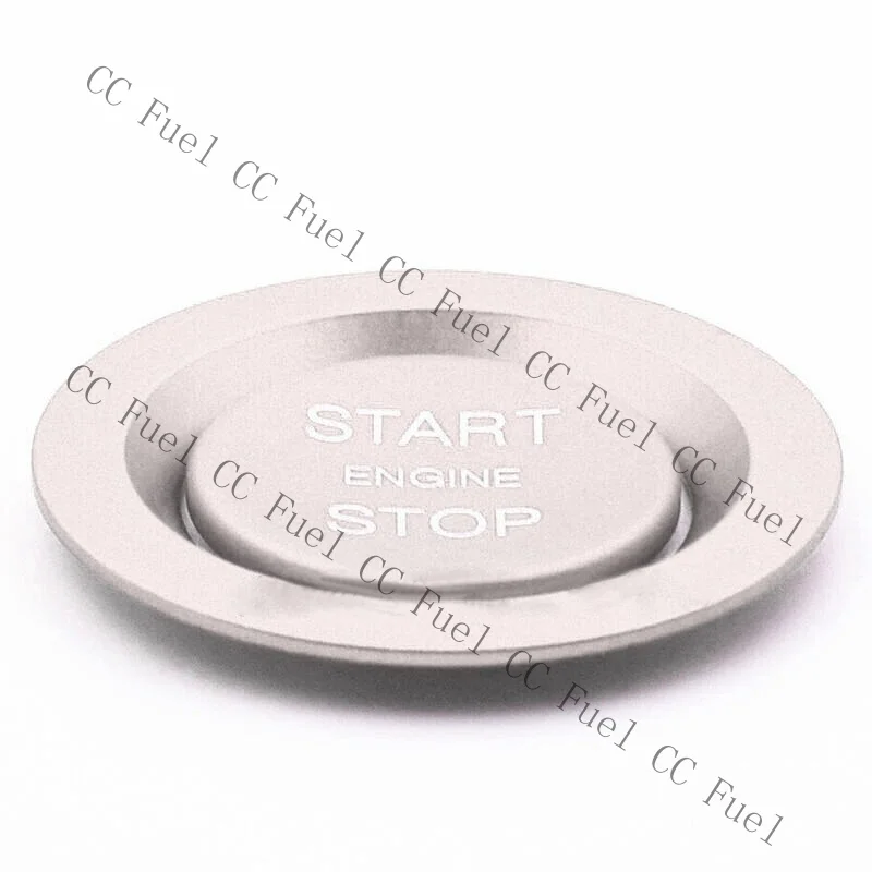 C+ 2x Silver Engine Start Stop Button Cover Trim Fit For Jaguar XE F-Type F-Pace@