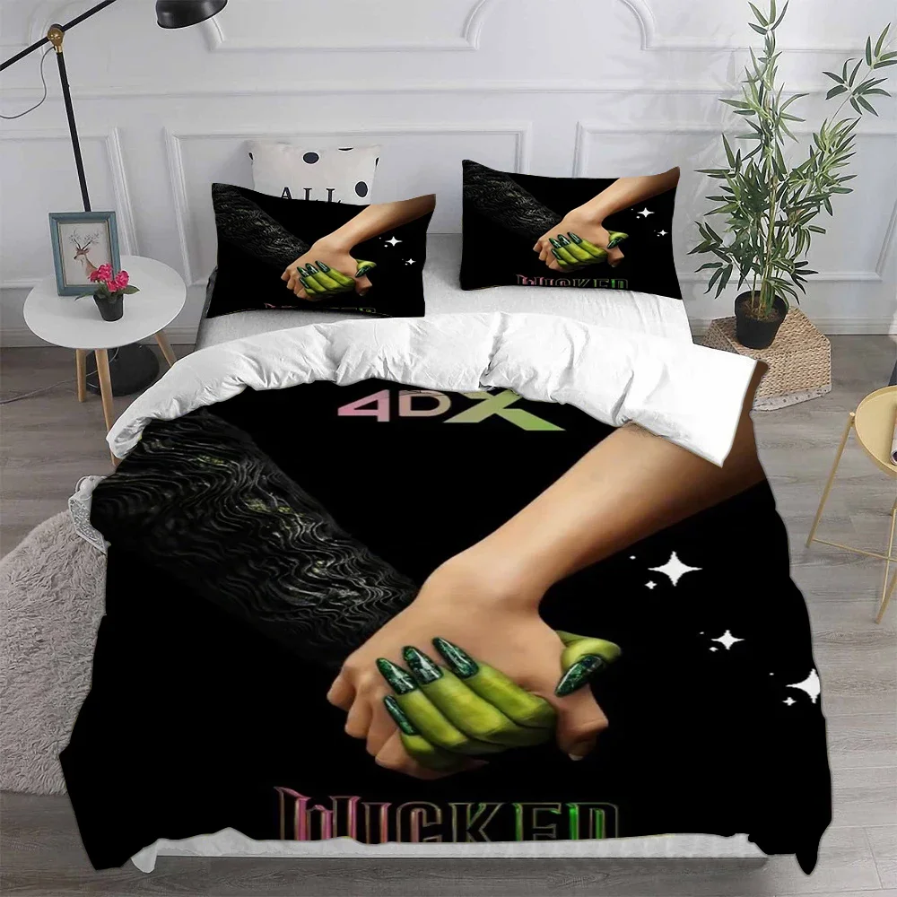 

Movie W-Wicked Witch Bedding Sets Duvet Cover Set King Queen Twin Double Comforter Cover Set For Home Decor With Pillowcase