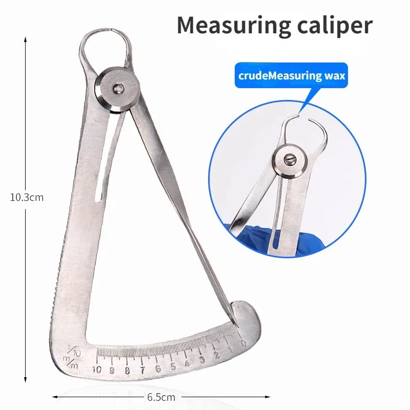 Dental Gauge Caliper Metal Wax Dental Stainless Steel Measuring Implant Medical Lab Thickness Measurement Dentist Ruler Tools