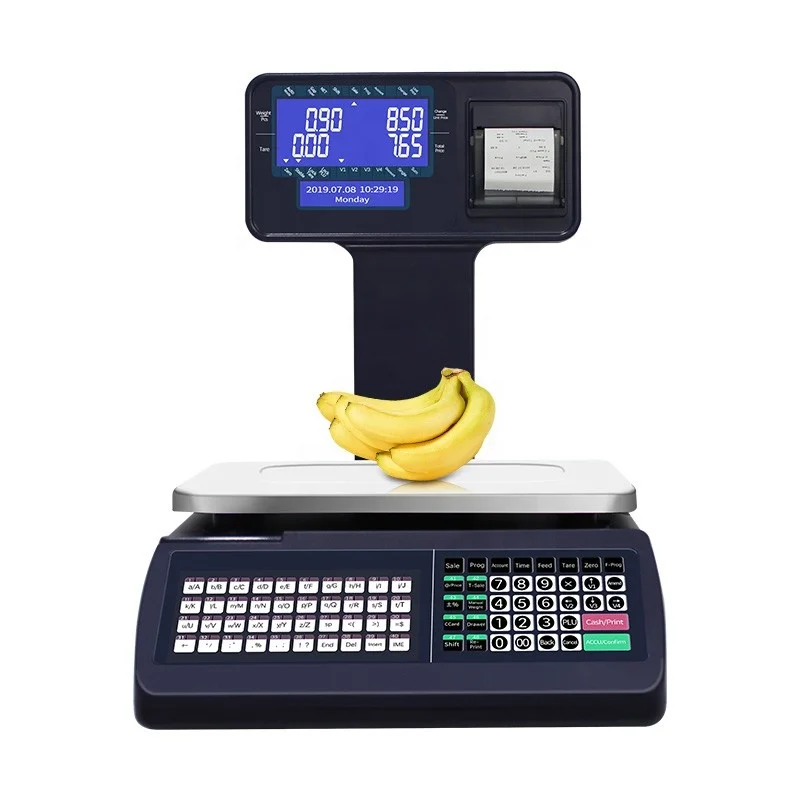 

Digital Scale for Supermarket POS Systems 15kg Capacity LCD Display Cash Register Weighing Scales 10g Accuracy WiFi