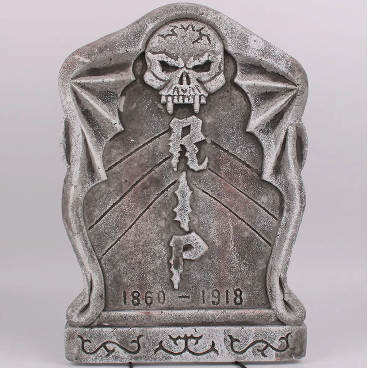 Halloween Simulation Tombstone Haunted Stone Horror Prop Decoration Voice Control Horror Scenes Layout Tombstone